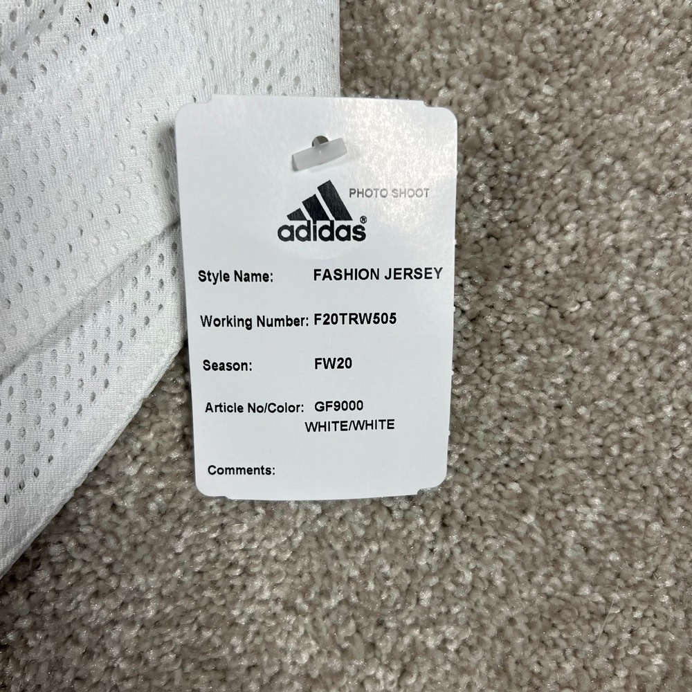 Adidas Womens White Size Small Mesh Button Up Sporty Fashion Jersey Shirt NWT - Picture 7 of 8